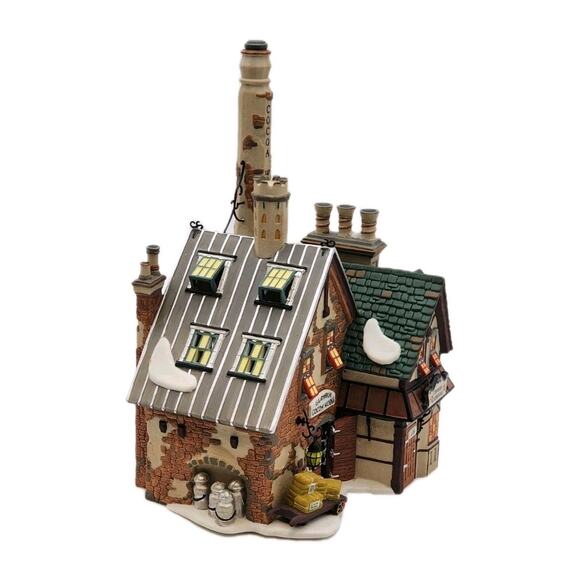 Department 56 Glendun Cocoa Works 58478 Dickens Village Illuminated Original Box - Picture 3 of 16